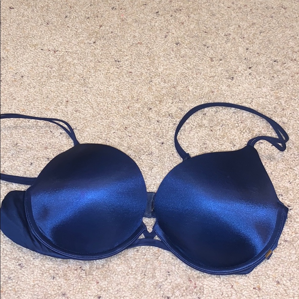 Blue Victoria’s Secret push-up bra in size 38B